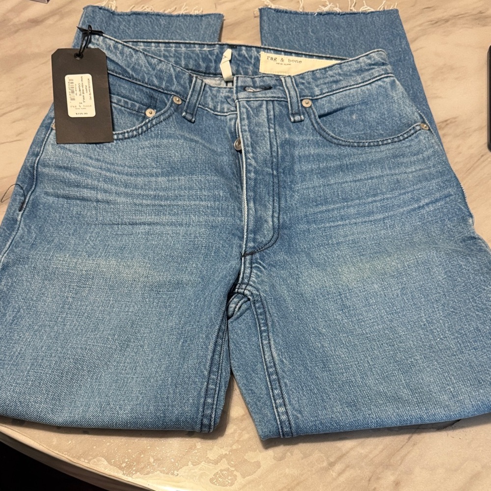 rag & bone Light Blue Straight Jeans